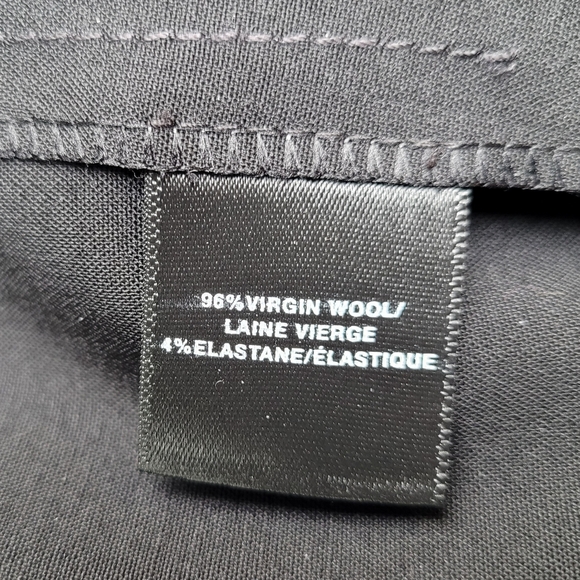 Lafayette 148 Contemporary Stretch Wool Menswear Pant Black Trouser Women's 16 - Picture 9 of 11